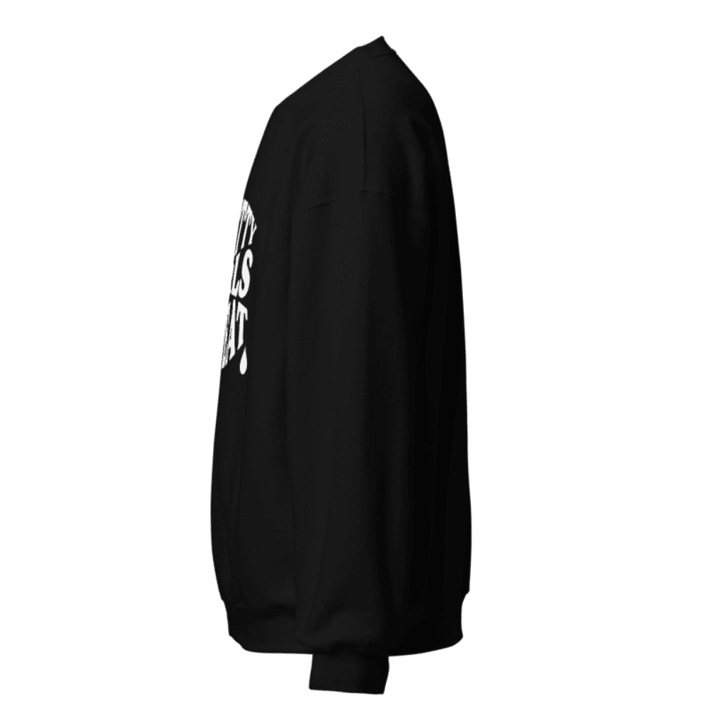 Wavy Crew Neck Sweatshirt (Black) - Image 2